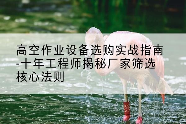 敦化剪叉式升降机厂家-高空作业设备选购实战指南-十年工程师揭秘厂家筛选核心法则