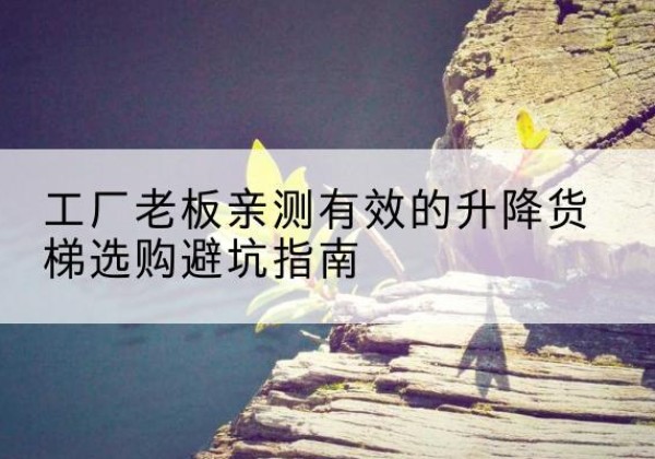 敦化升降货梯怎么选-工厂老板亲测有效的升降货梯选购避坑指南